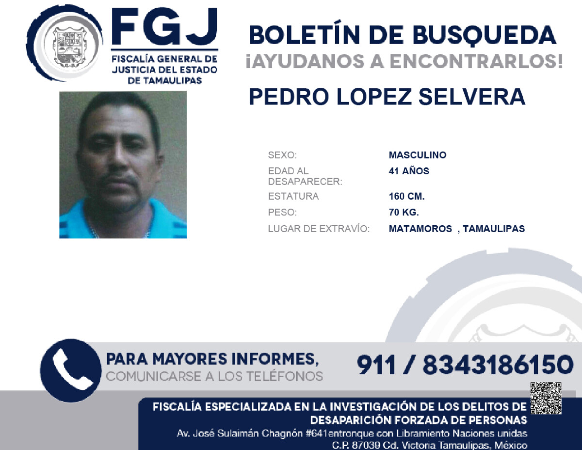 boletin de busqueda Pedro