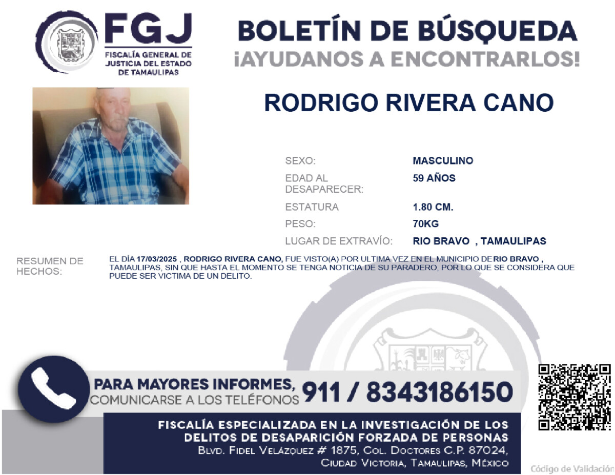 Boletín de Búsqueda Rodrigo