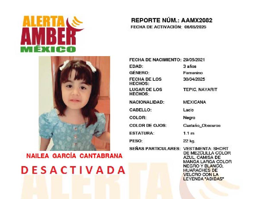 Alerta Amber Nailea Garcia