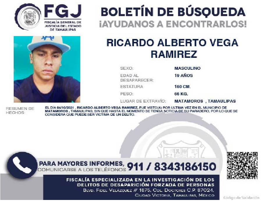 Boletín de Búsqueda Ricardo Alberto