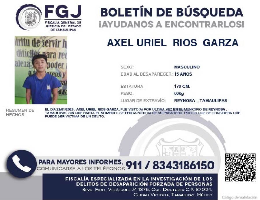 Boletín de Búsqueda Axel