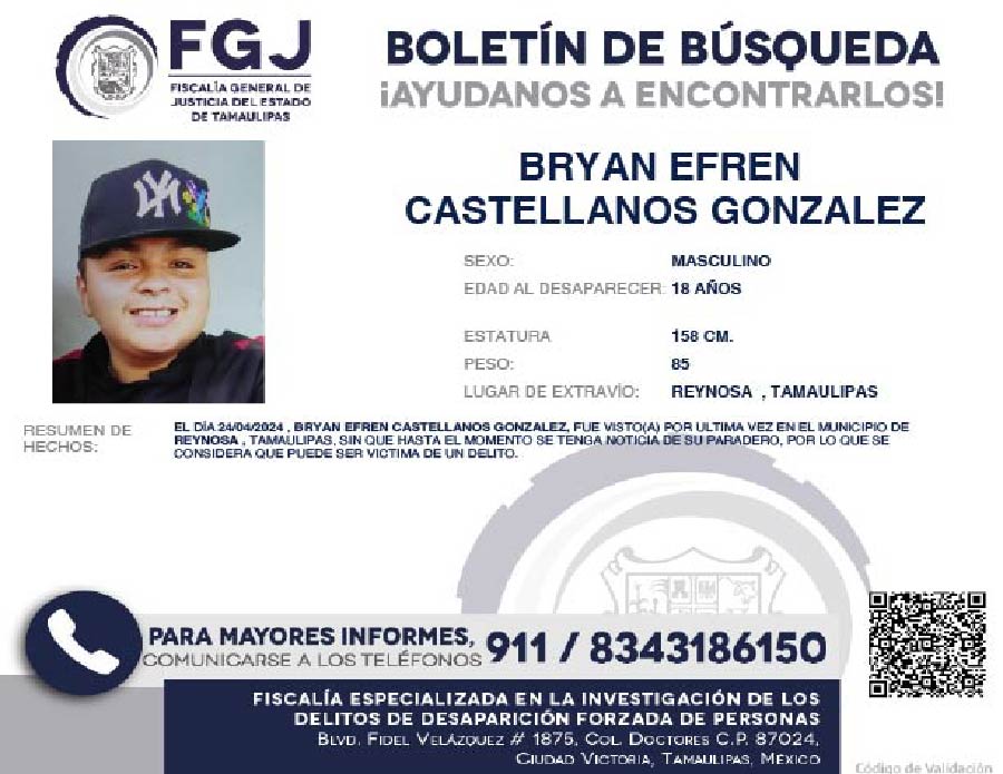 Boletín de Búsqueda Bryan