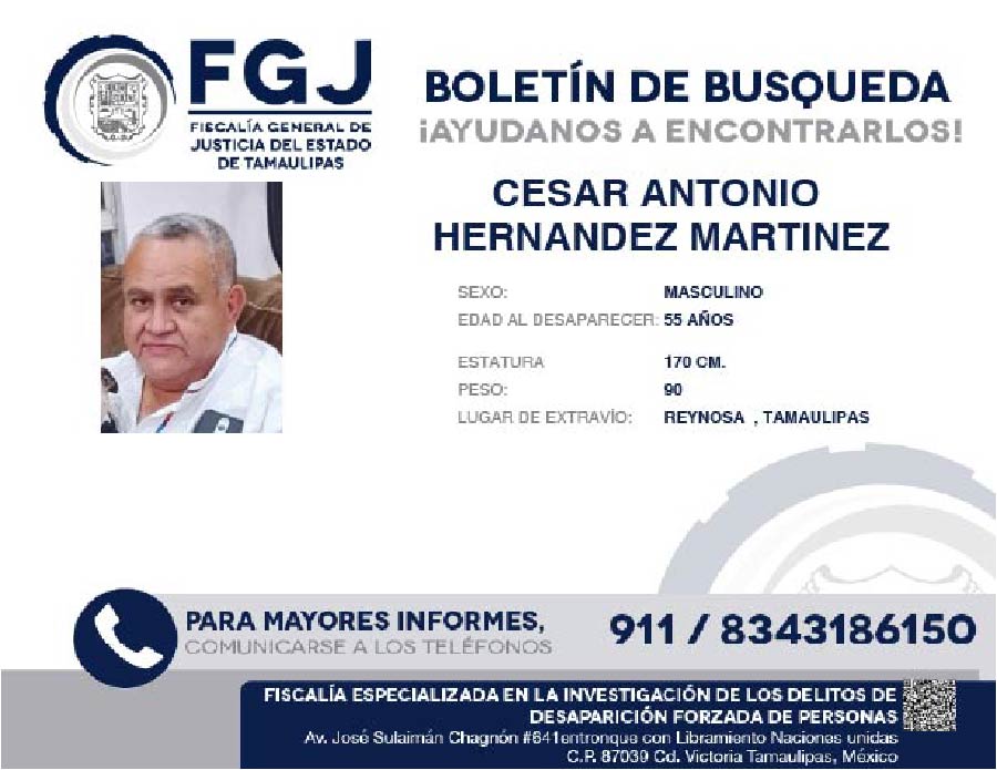 Boletín de Búsqueda Cesar Antonio