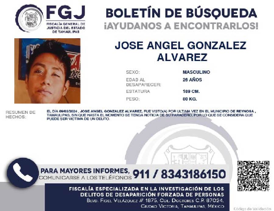 Boletín de Búsqueda Jose