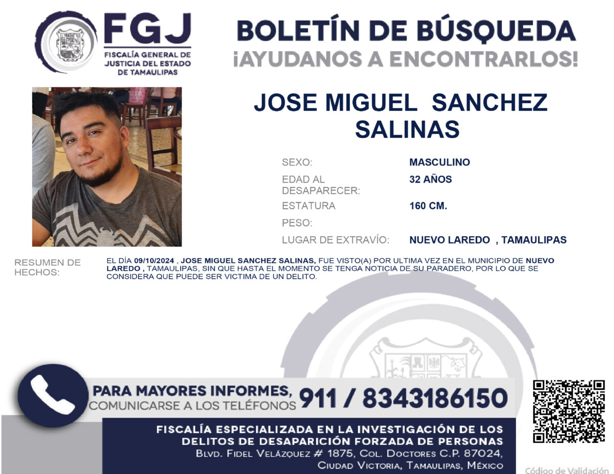 Boletín de Búsqueda Jose Miguel