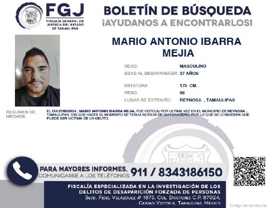 Boletín de Búsqueda Mario