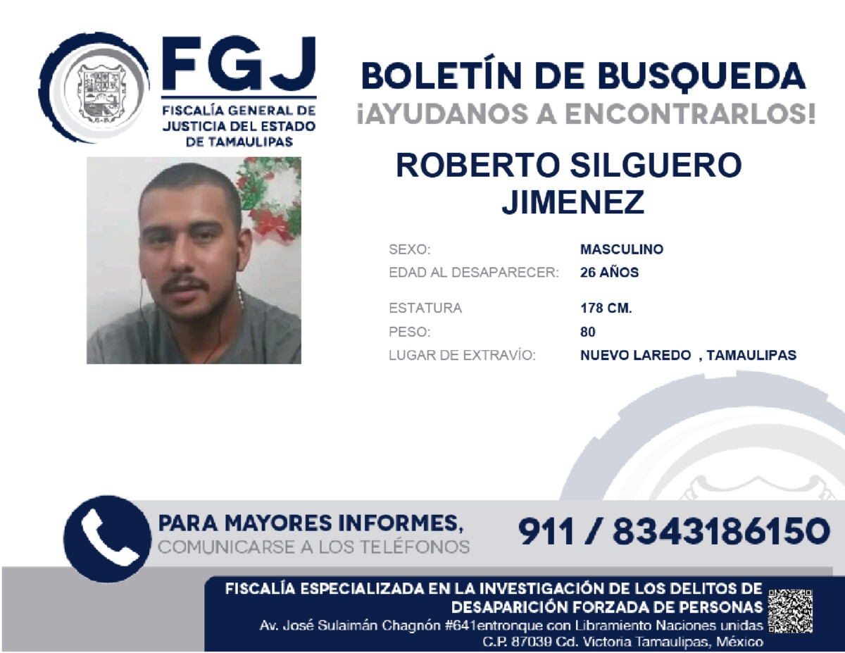 Boletín de Búsqueda Roberto Silguero