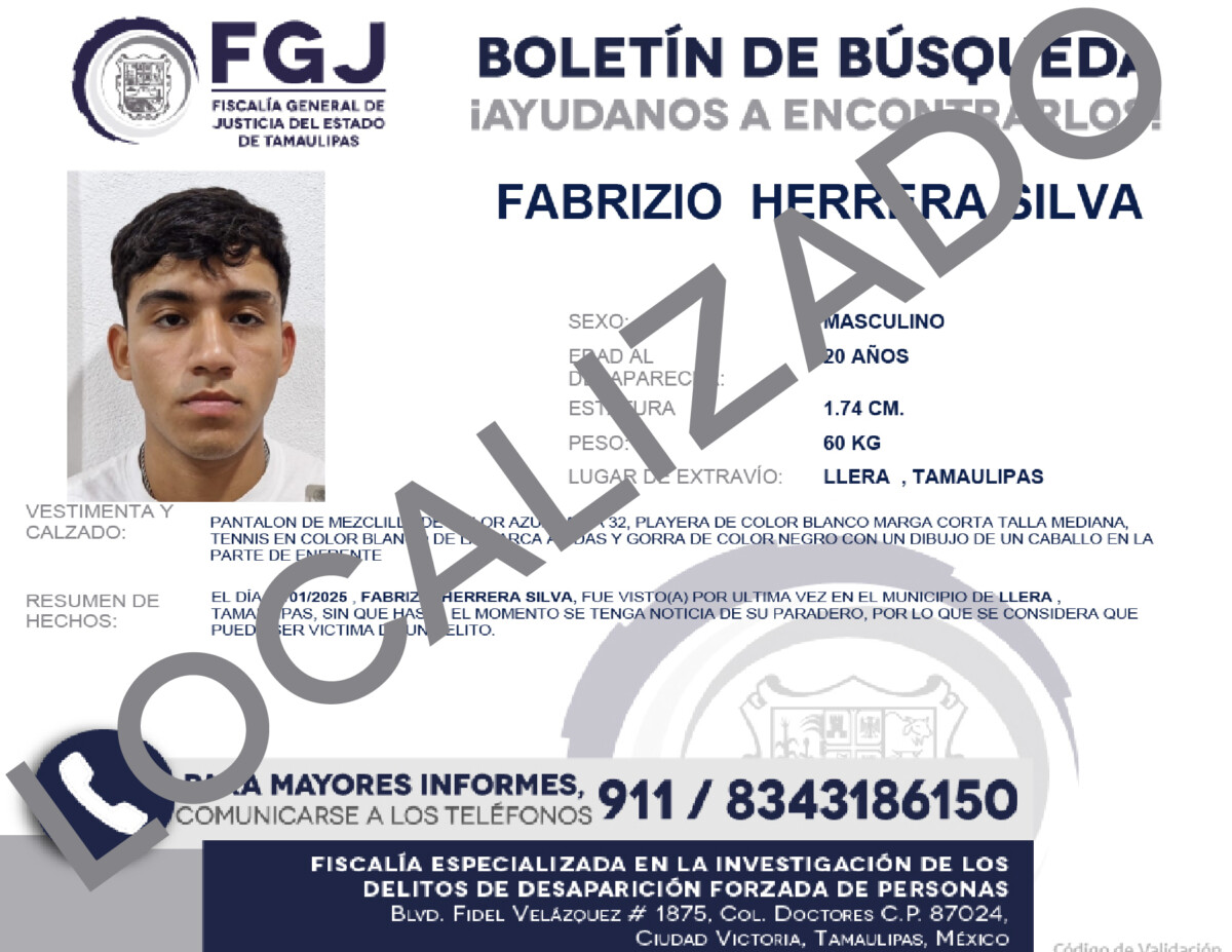 Boletín de Búsqueda Frabicio