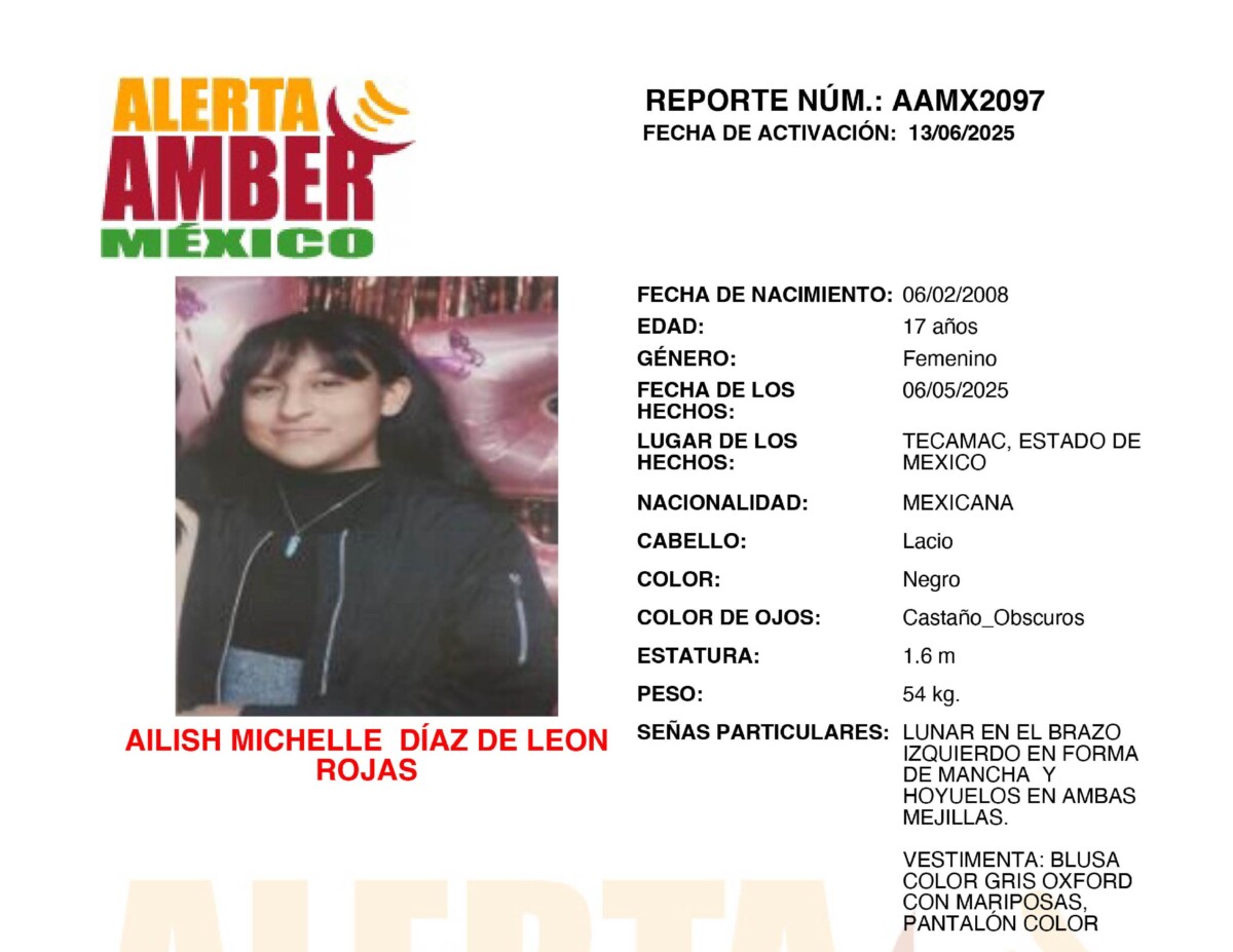 Alerta Amber AILISH MICHELLE