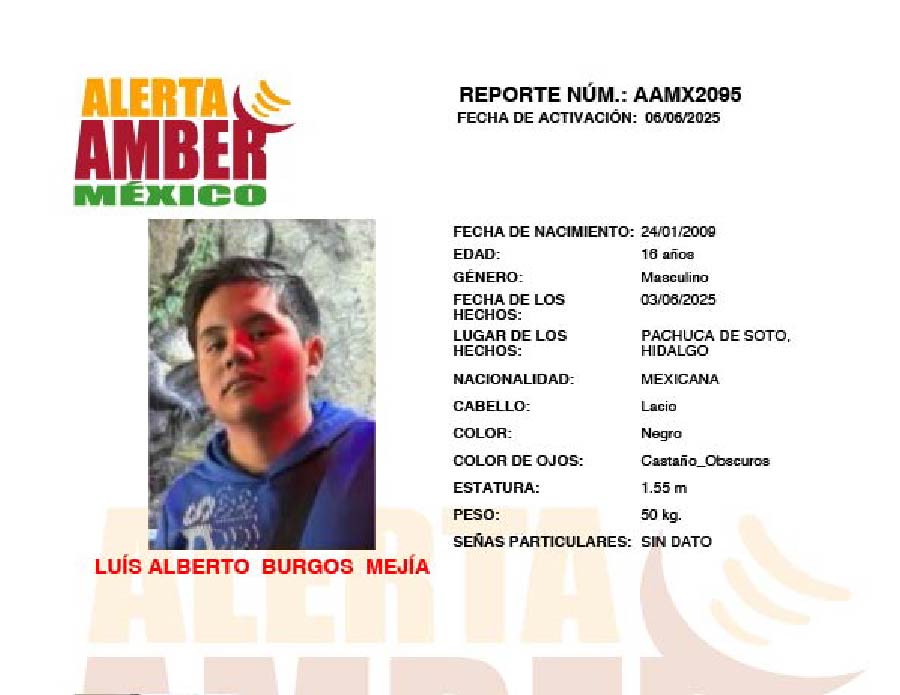 Alerta Amber Luis Alberto