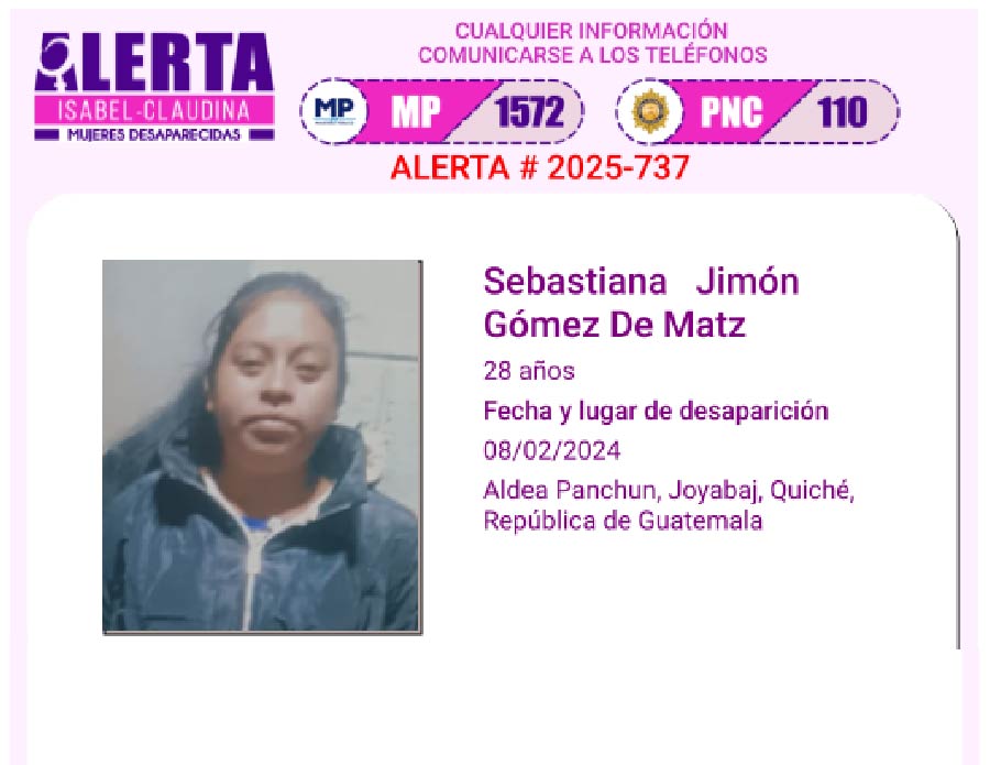 Alerta Amber Sebastiana