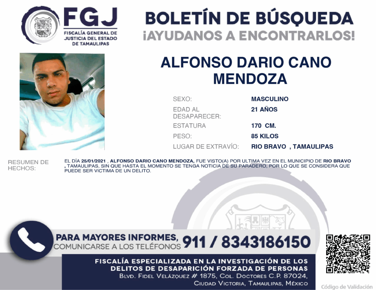 Boletín de Búsqueda Alfonso García