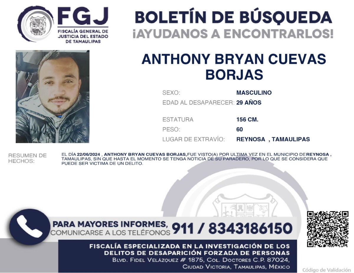 Boletín de Búsqueda Anthony