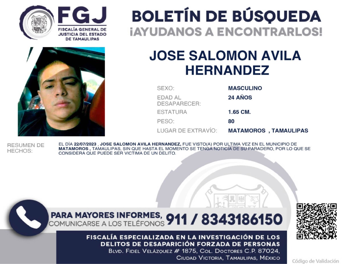 Boletín de Búsqueda José Salomon