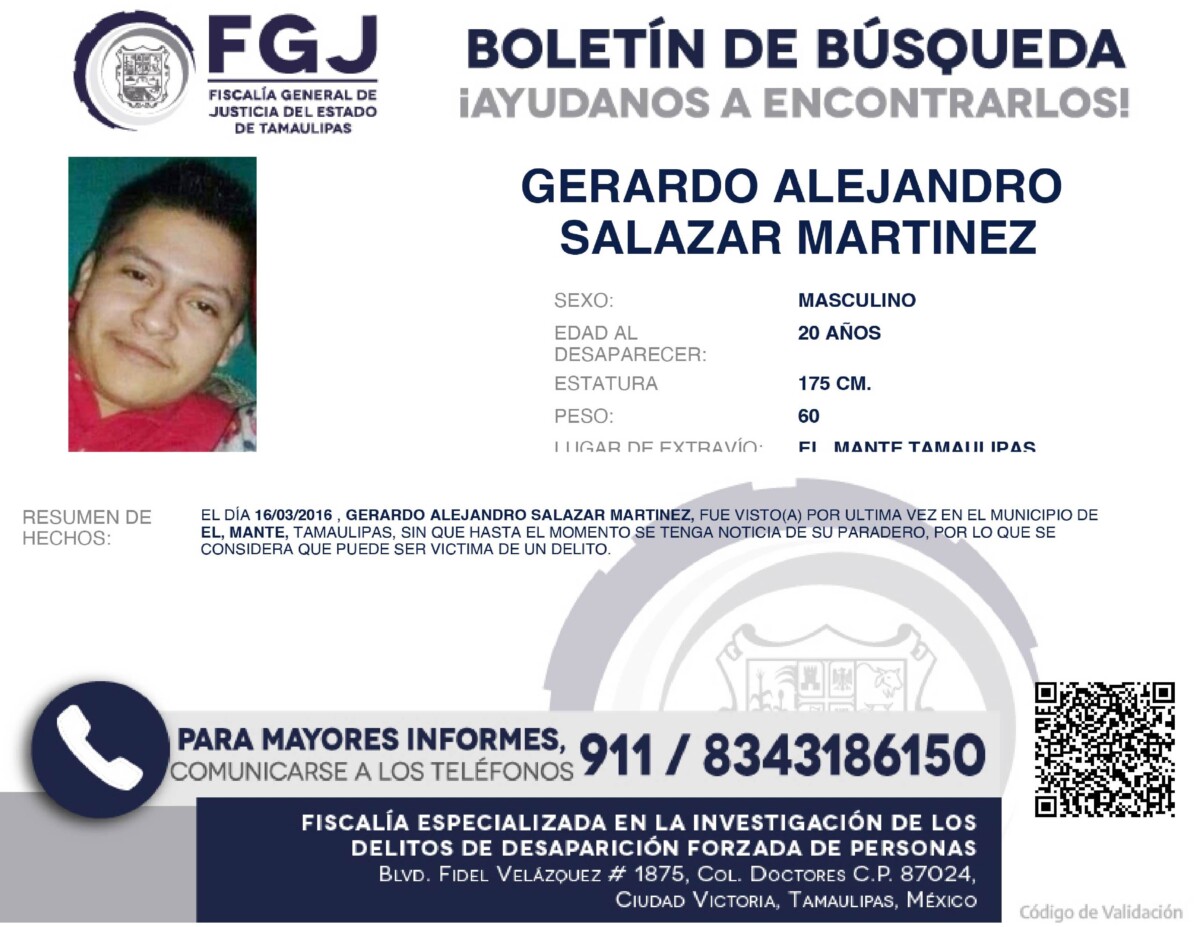 Boletín de Busqueda Gerardo