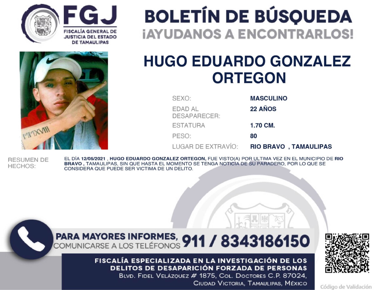 Boletin de busqueda Hugo