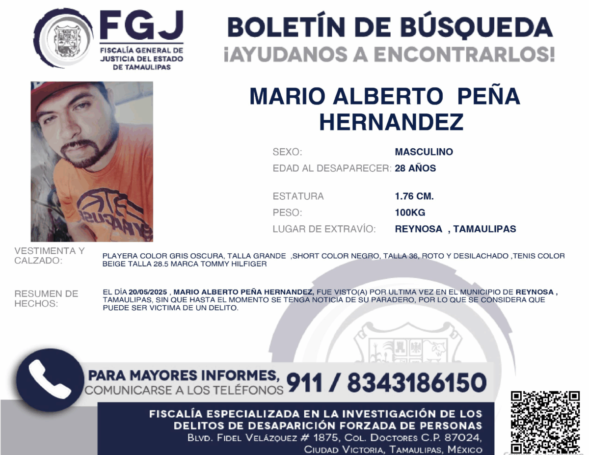 Boletín de Búsqueda Mario Alberto