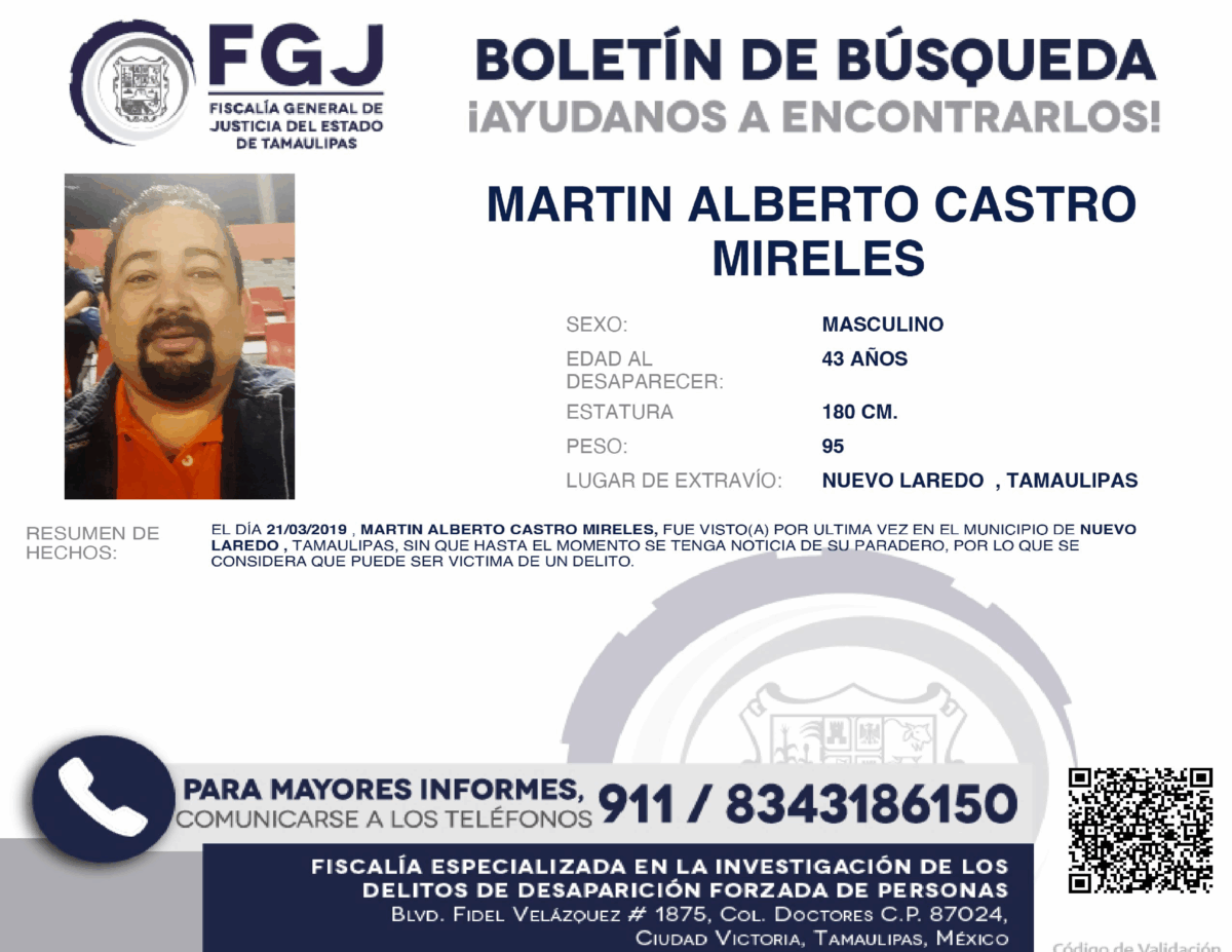 Boletín de Búsqueda Martin Alberto