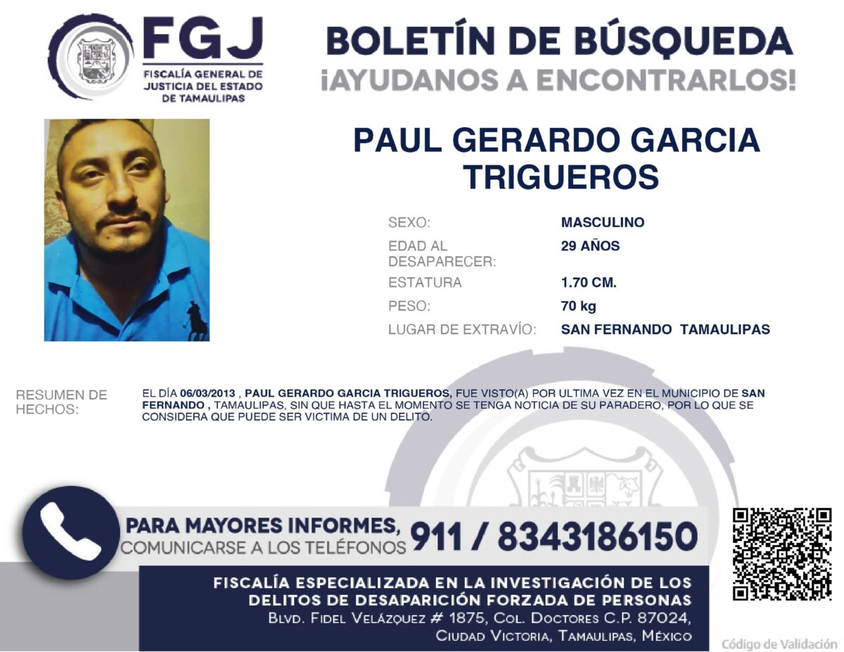 Boletín de Búsqueda Paul