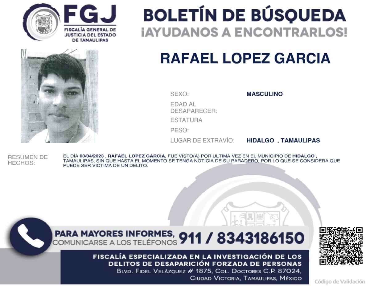 Boletín de Búsqueda Rafael