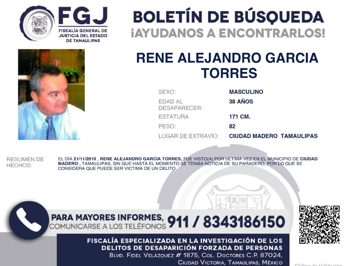Bpñetín de Búsqueda Rene Alejandro
