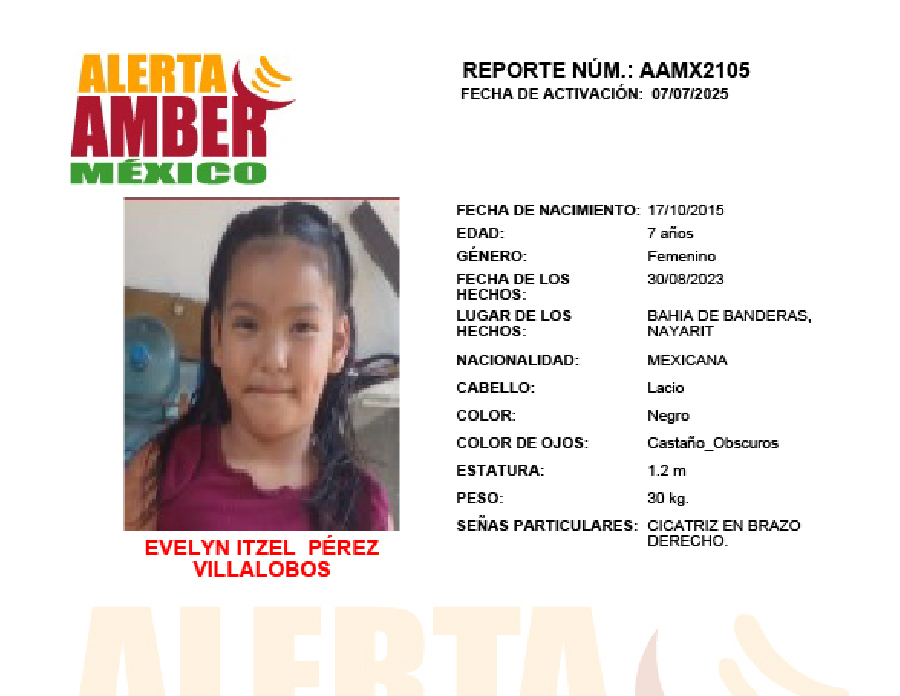 Alerta Amber Evelyn