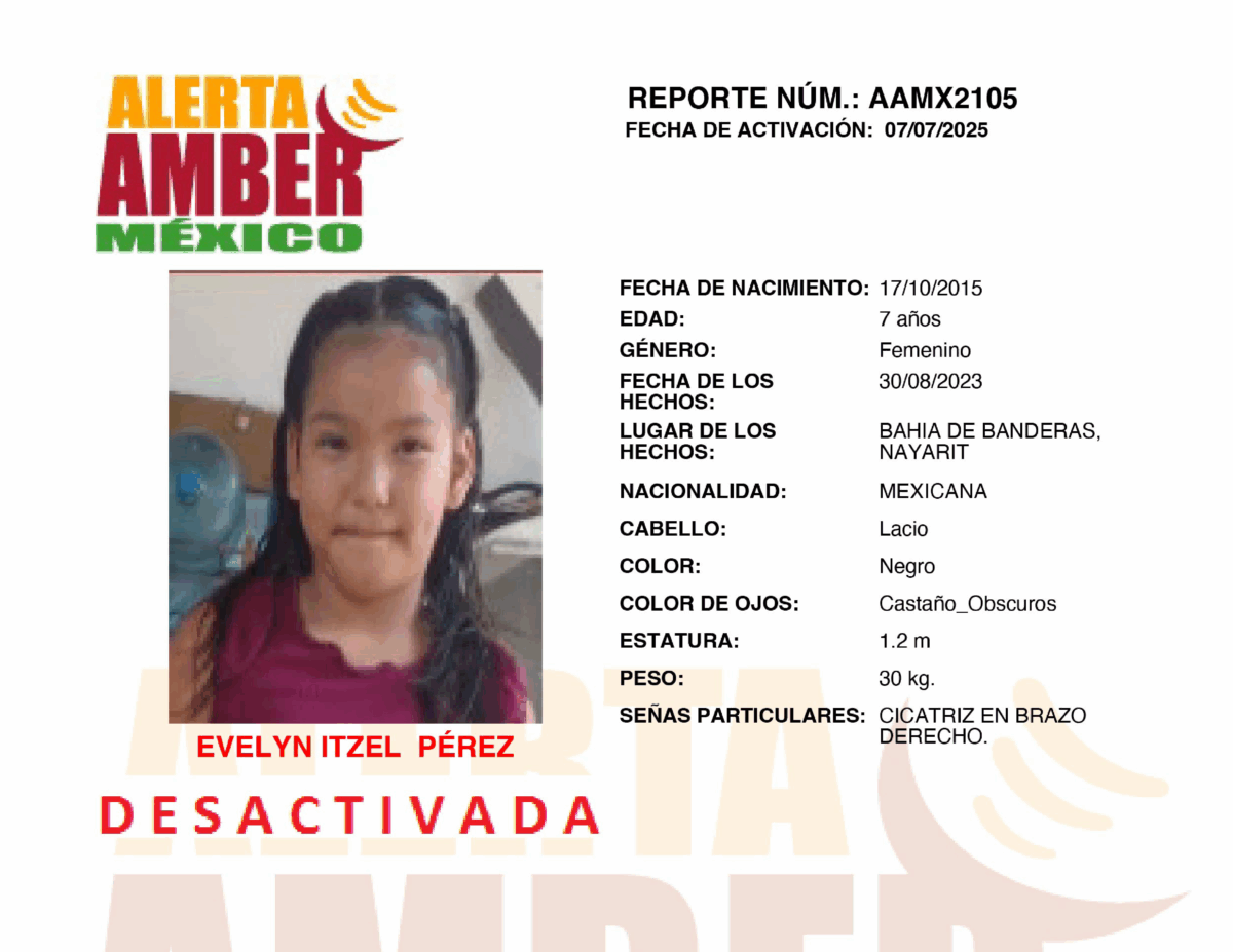 Alerta Amber Evelyn