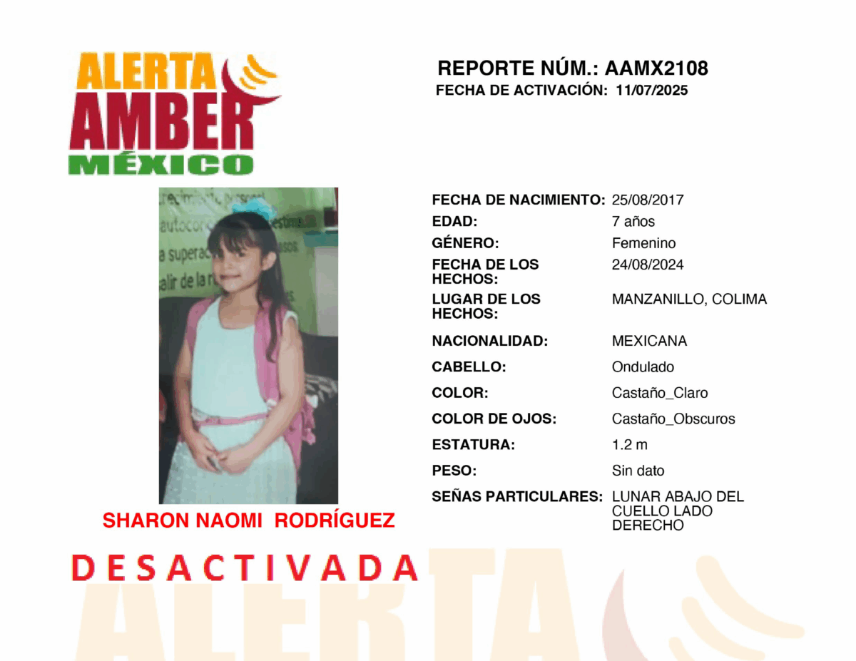 Alerta Amber Sharon