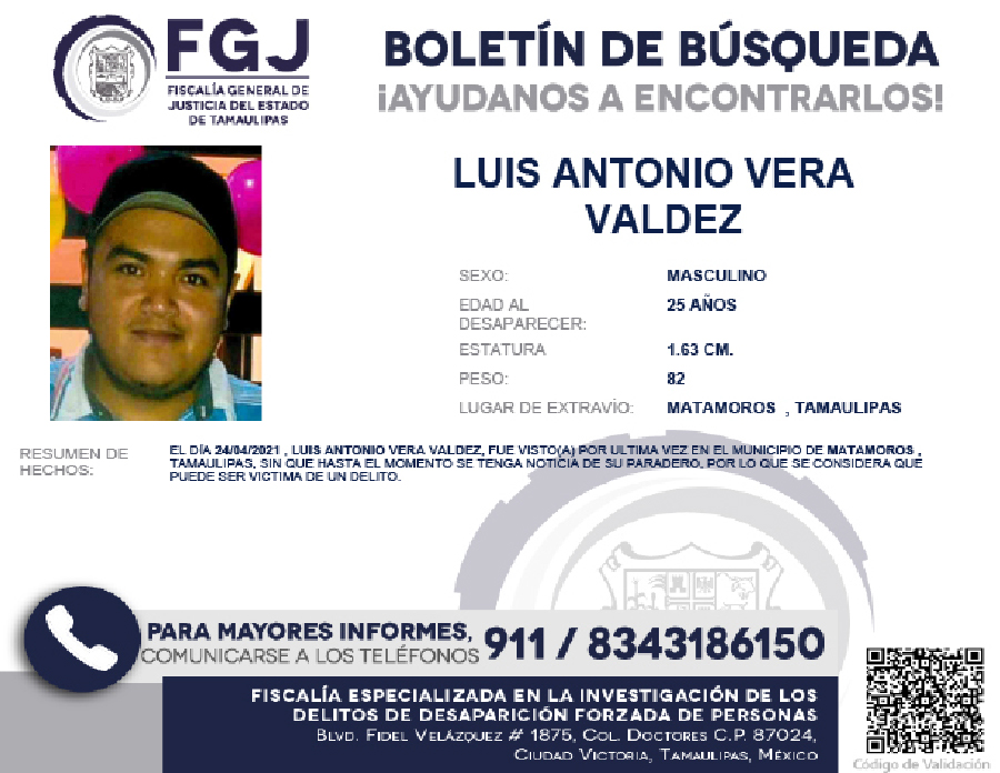 Boletín de Búsqueda Luis Antonio