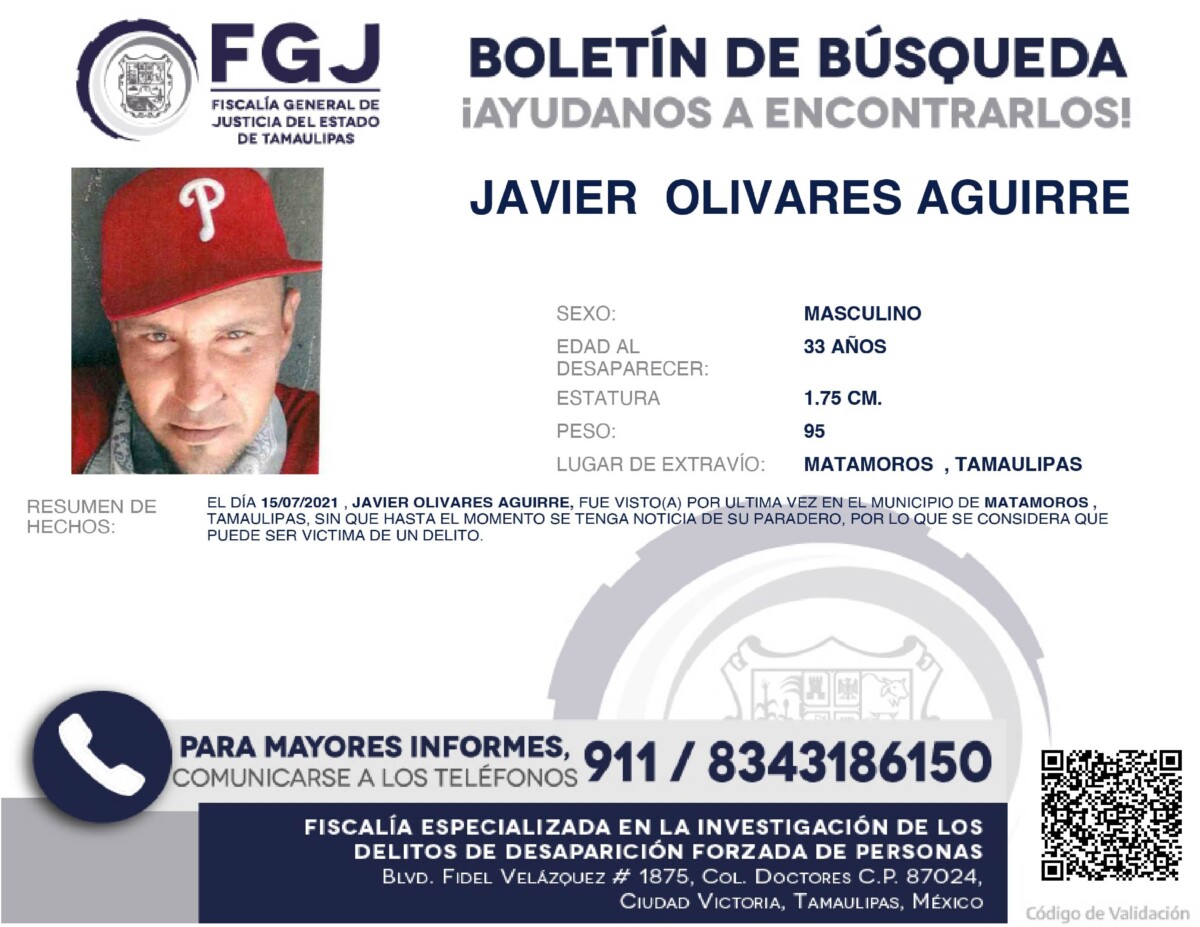 Boletín de Búsqueda Javier