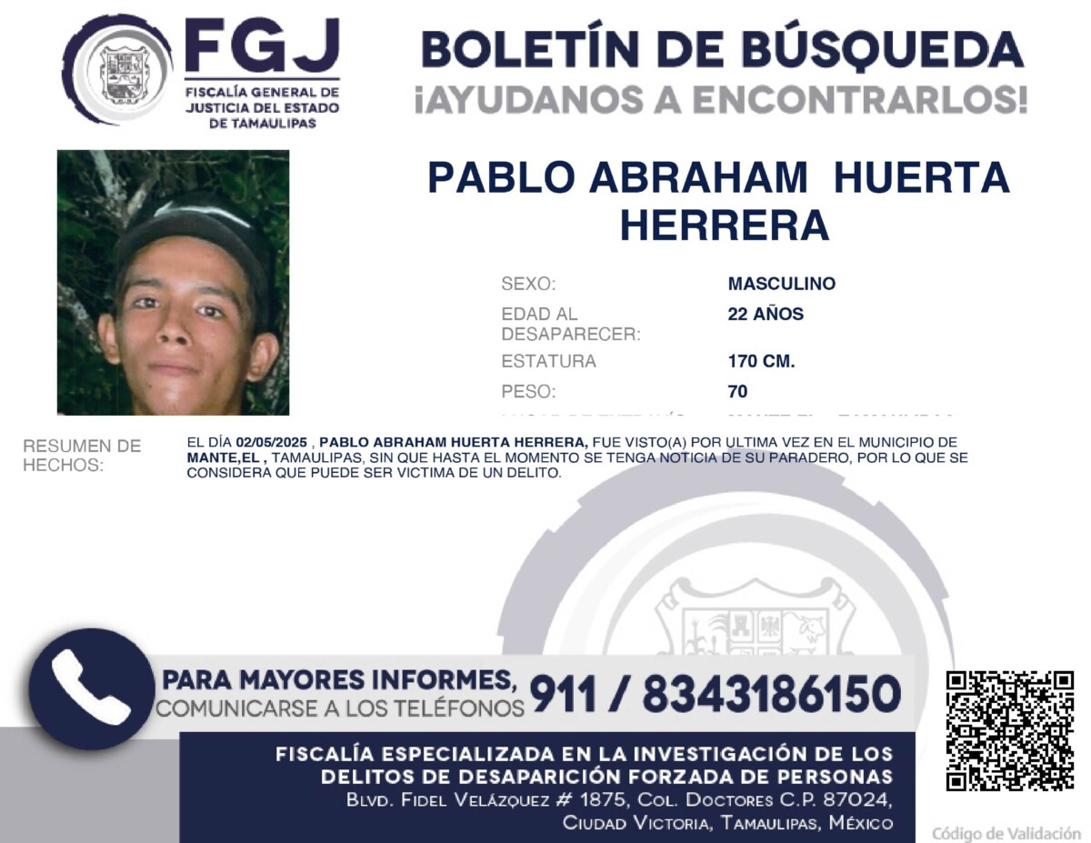 Boletín de Búsqueda Pablo