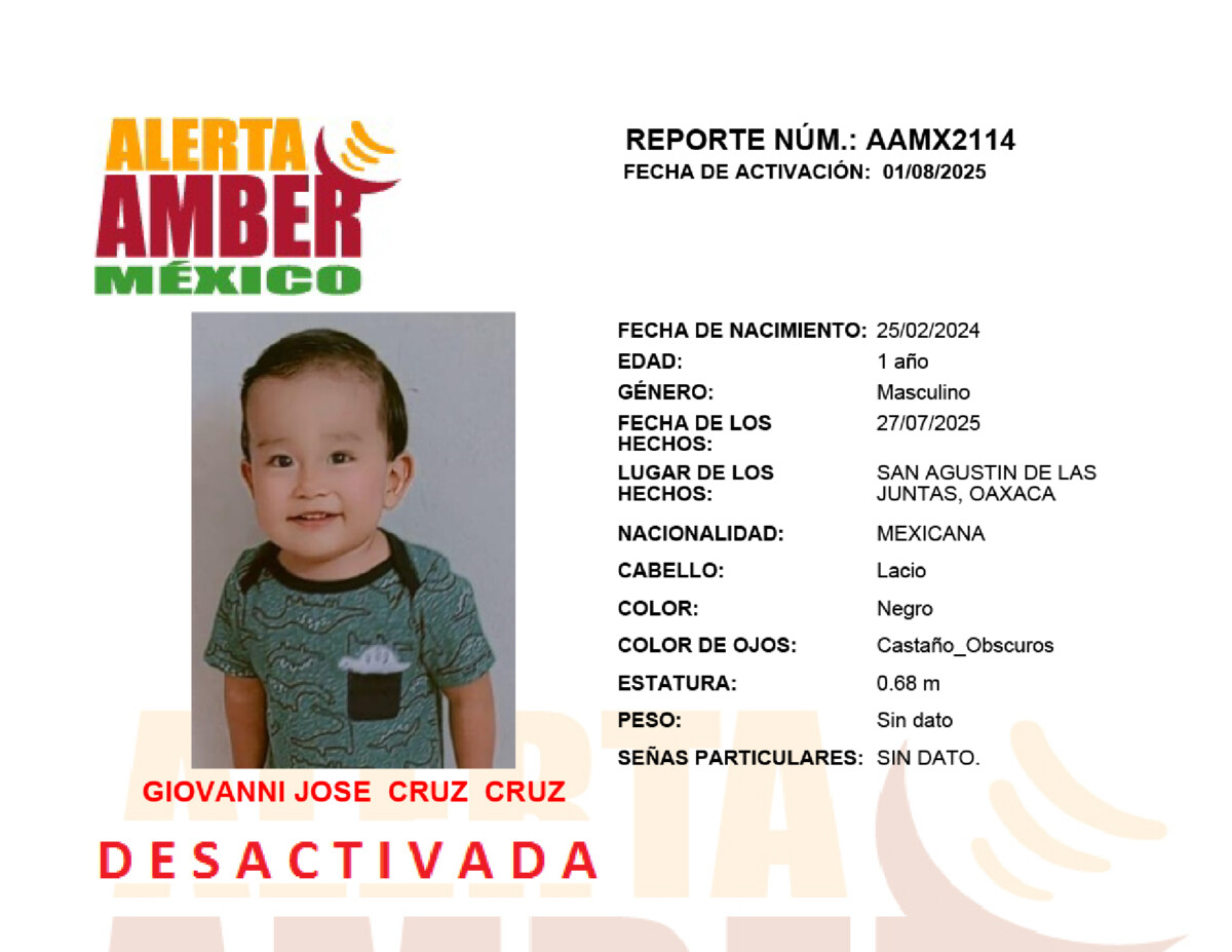 Alerta Amber Giovanni