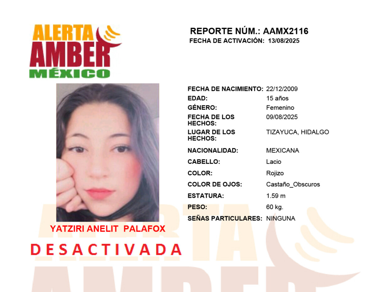 Alerta Amber Yatziri