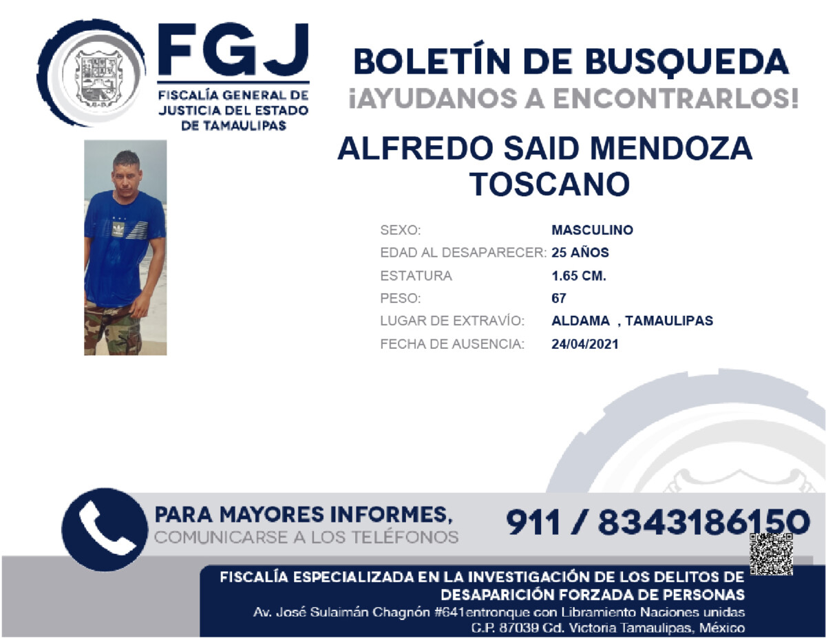 Boletín de Búsqueda Alfredo