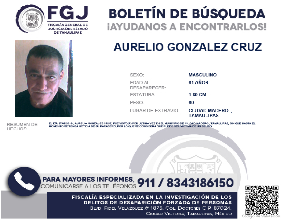 Boletín de Búsqueda Aurelio