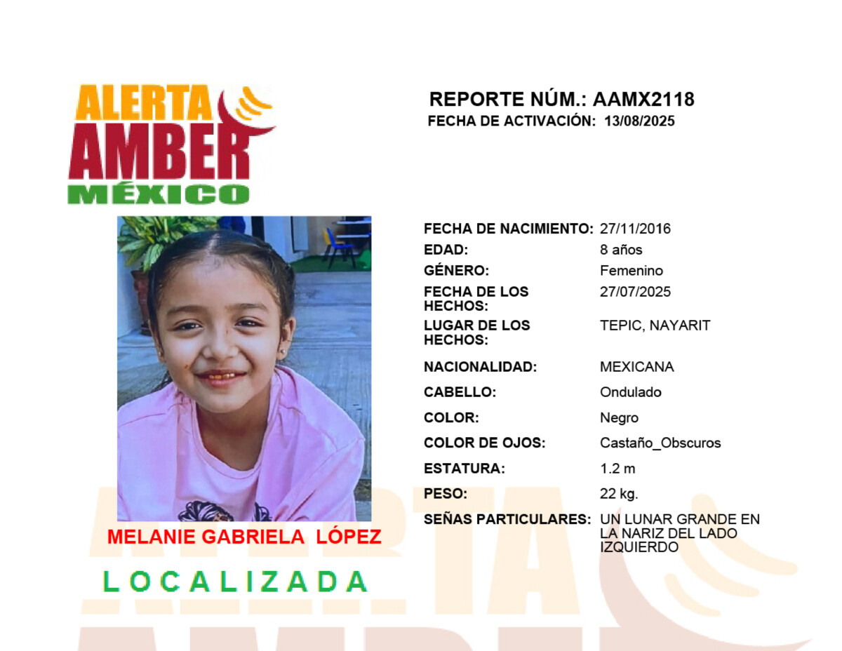 Alerta Amber melanie