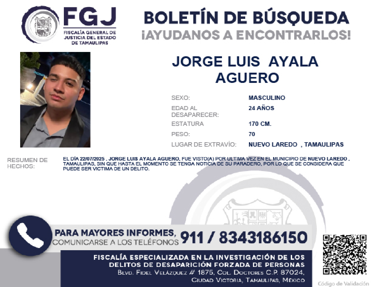 Boletín de Búsqueda Jorge Luis