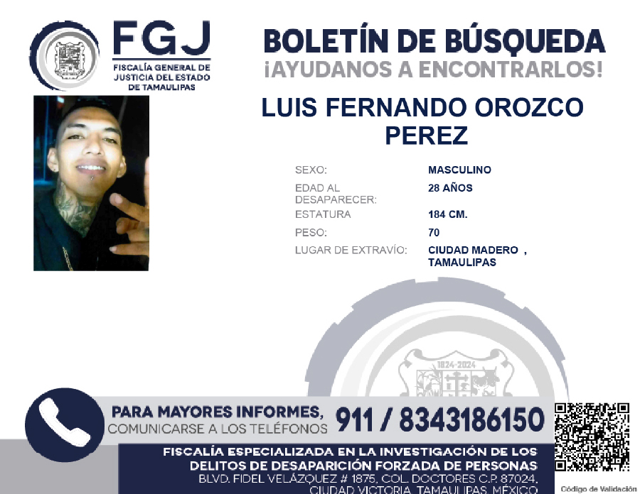 Boletín de Búsqueda Luis Fernando