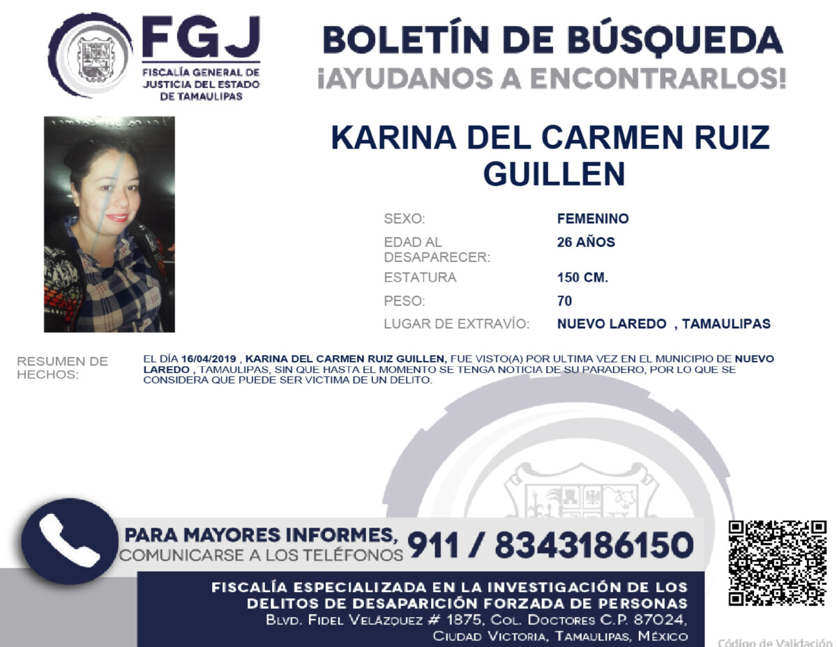 Boletín Búsqueda Karina