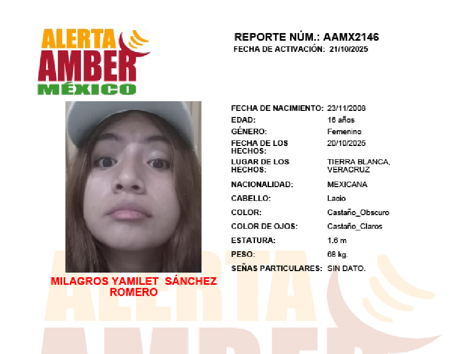 Alerta Amber Milagros