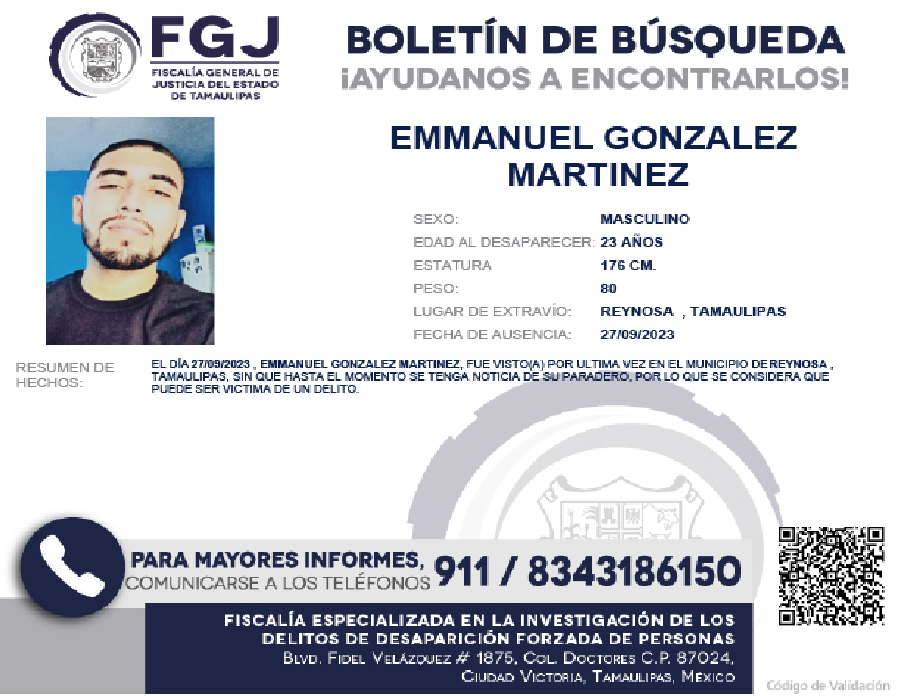 Boletín de Búsqueda Emmanuel