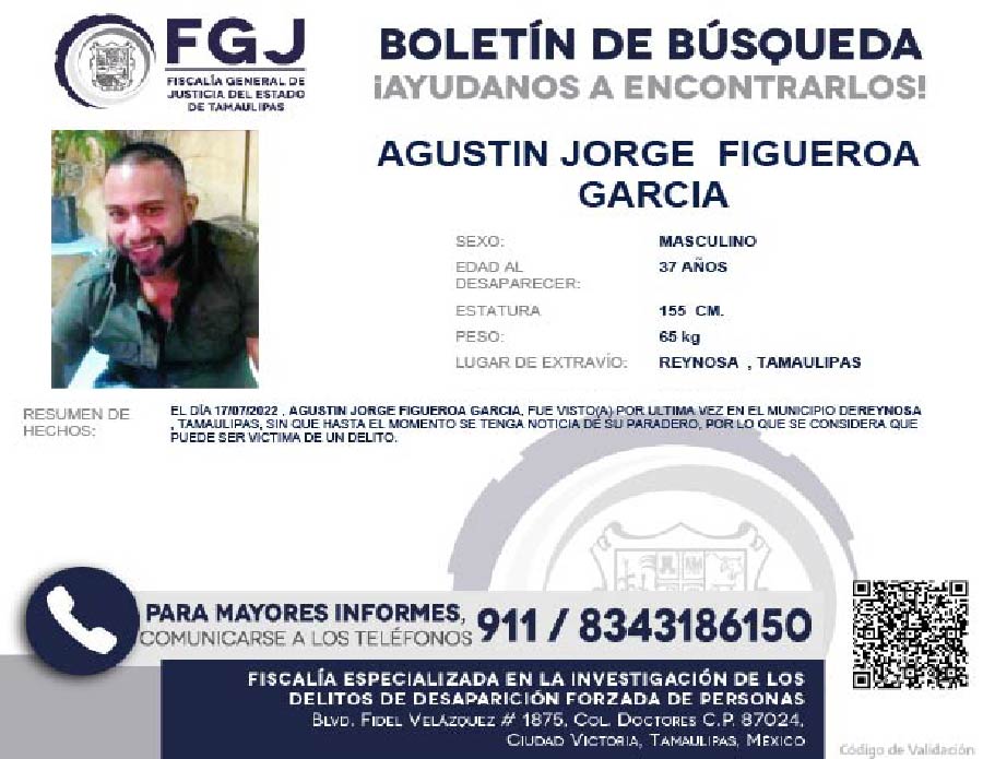 Boletín de Búsqueda Jorge Figueroa