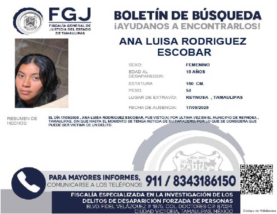 Boletín de Búsqueda Ana Luisa