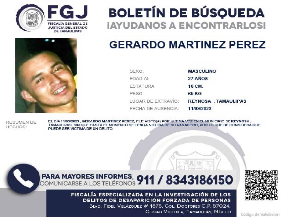 Boletin de Busqueda Gerardo