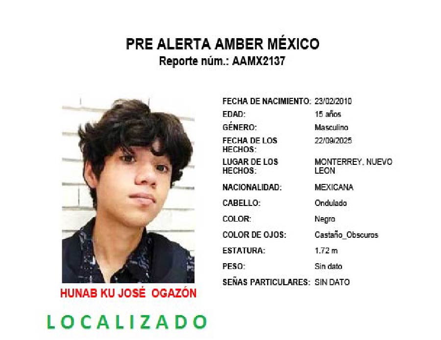 Alerta Amber Hunab Ku