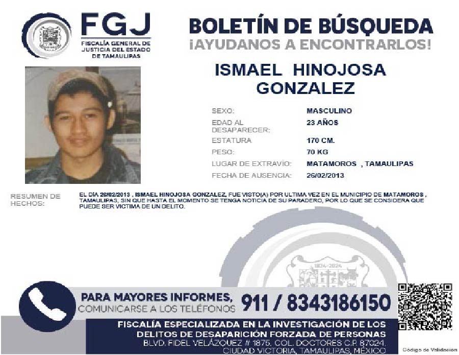Boletín de Búsqueda Ismael