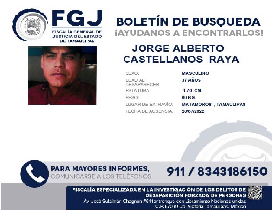 Boletín de Búsqueda Jorge Alberto