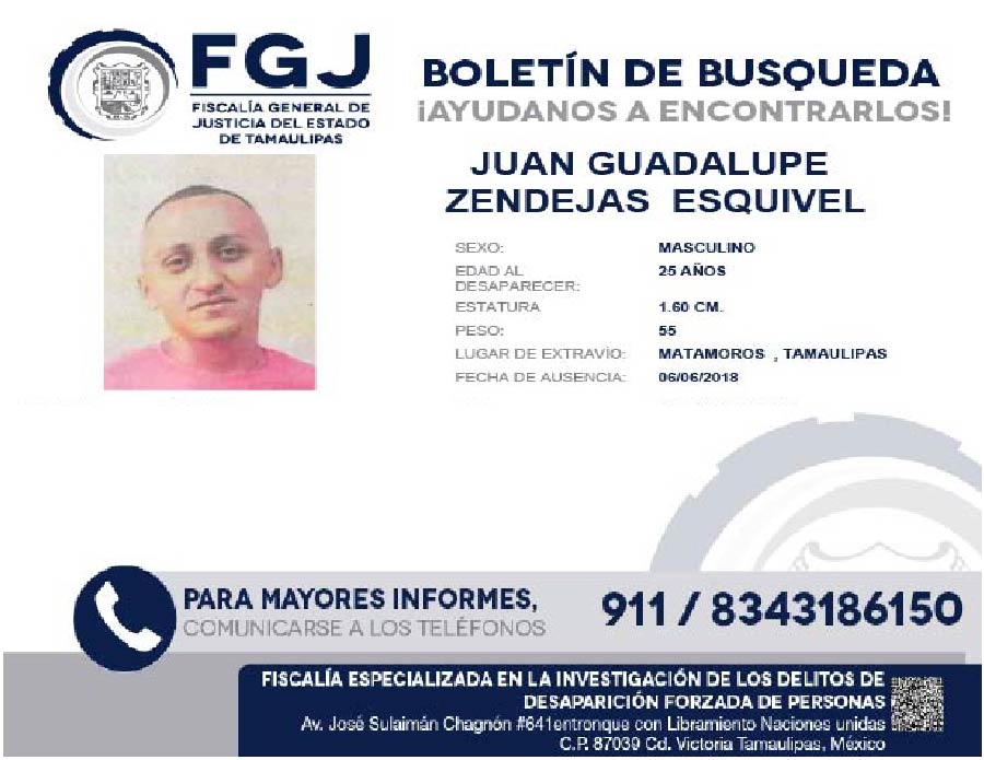 Boletín de Búsqueda Juan Guadalupe