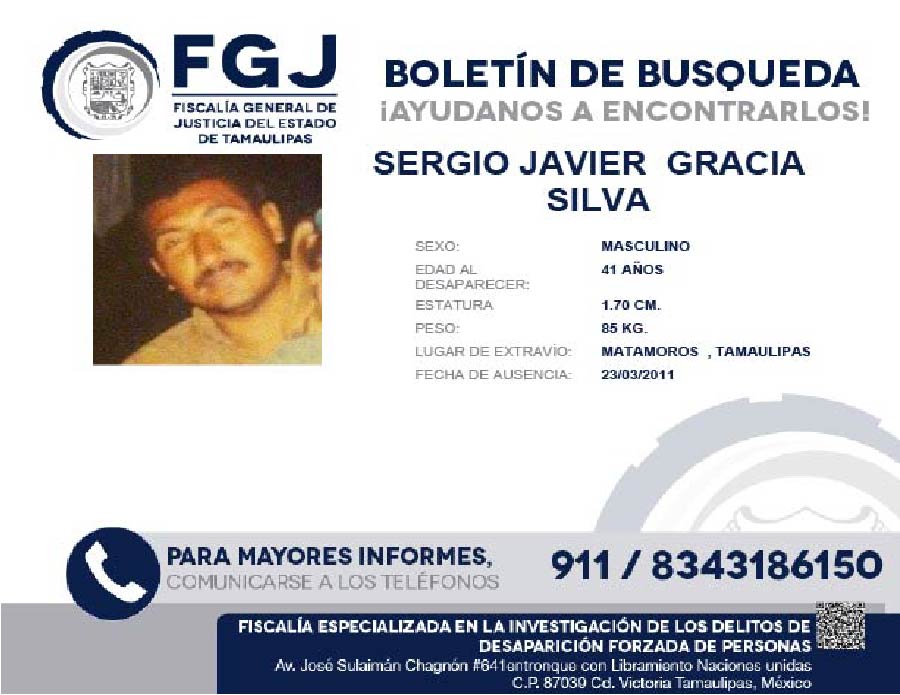 Boletín de Búsqueda Sergio