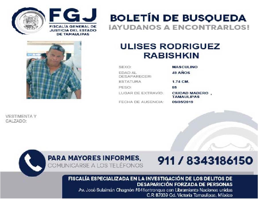 Boletín de Búsqueda Ulises